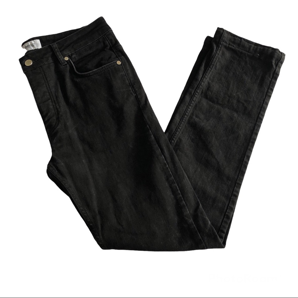 Wesc Bob Style Jeans Men’s 31 Black Denim Button Front Classic Neutral *Altered*